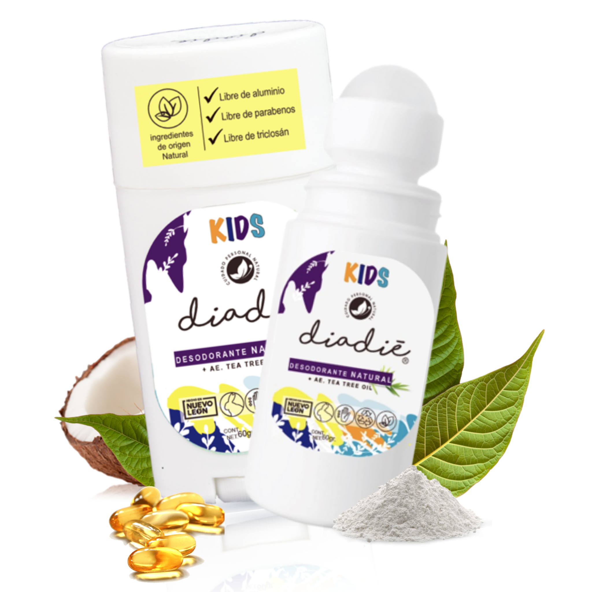 Desodorante natural para niños – Sin aluminio – libre de parabenos